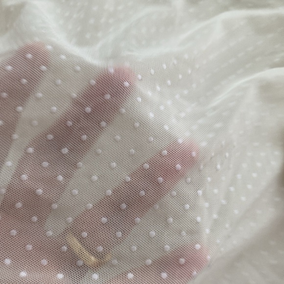 Cream sheer-lined dress/work blouse. Sz Large. NWT - Picture 4 of 6